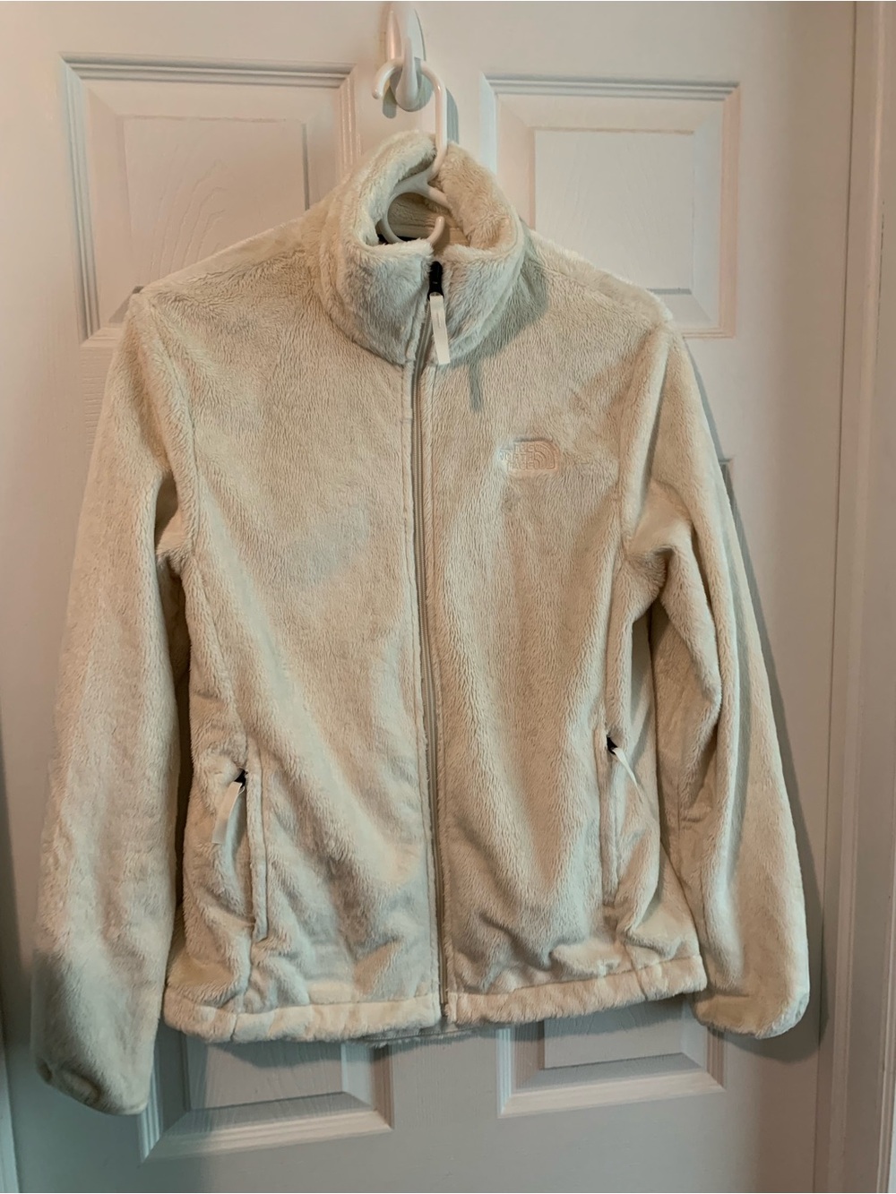Size m The North Face Women's Cream Plush Full-Zip Teddy Jacket